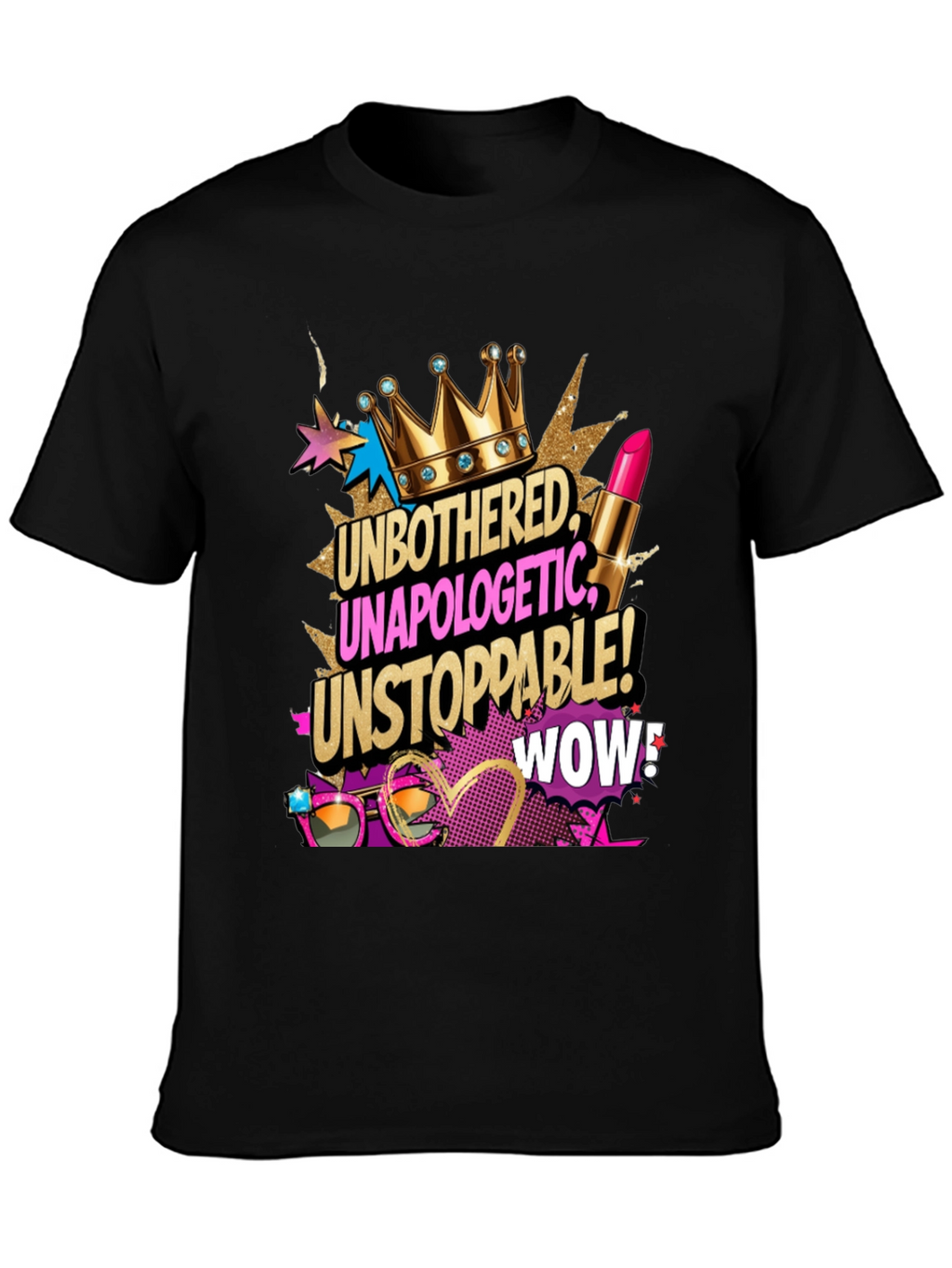 Unbothered Unapologetic Tee - Black