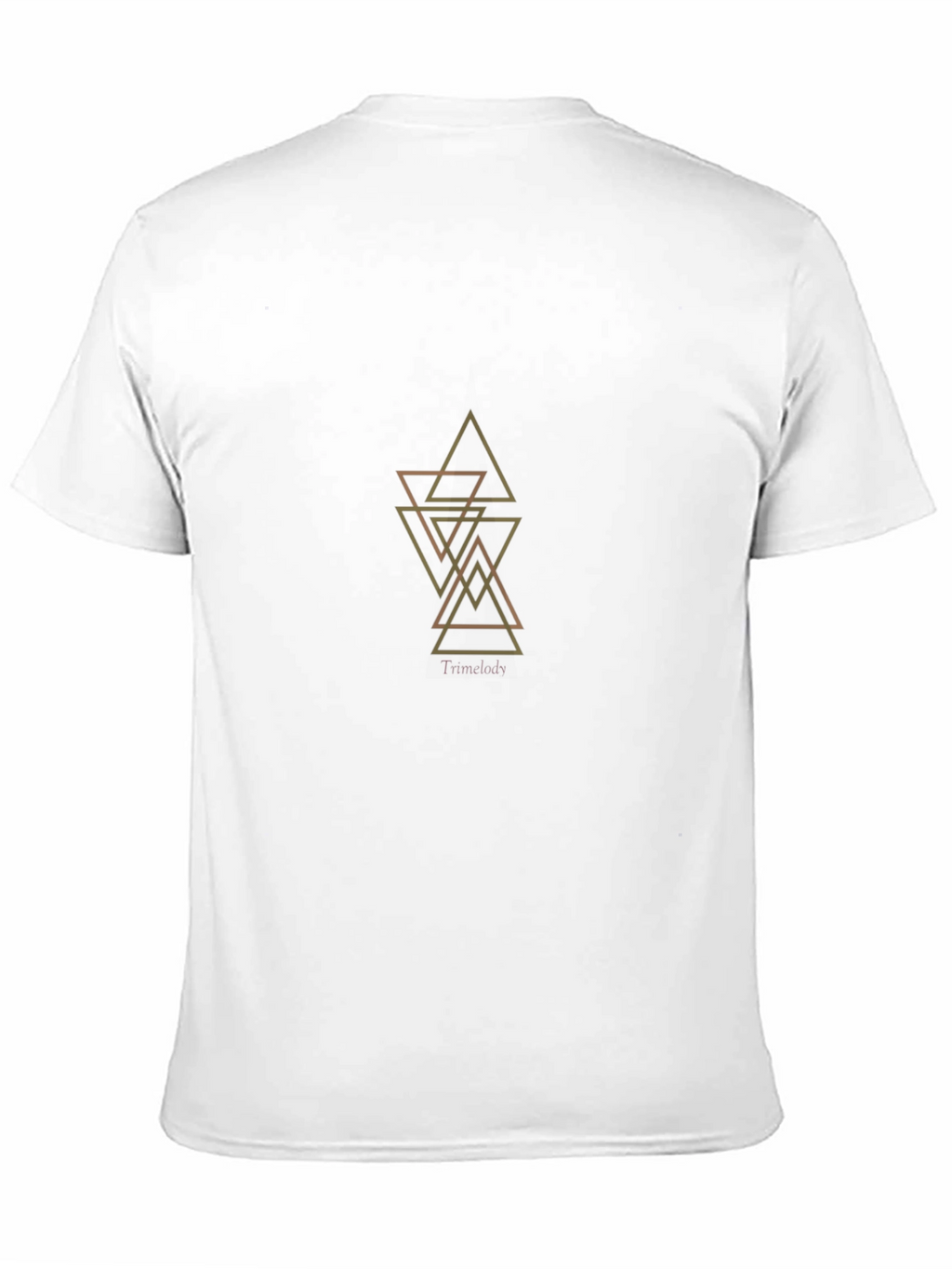 Geometric Triangles Graphic Tee - Black Cotton Blend
