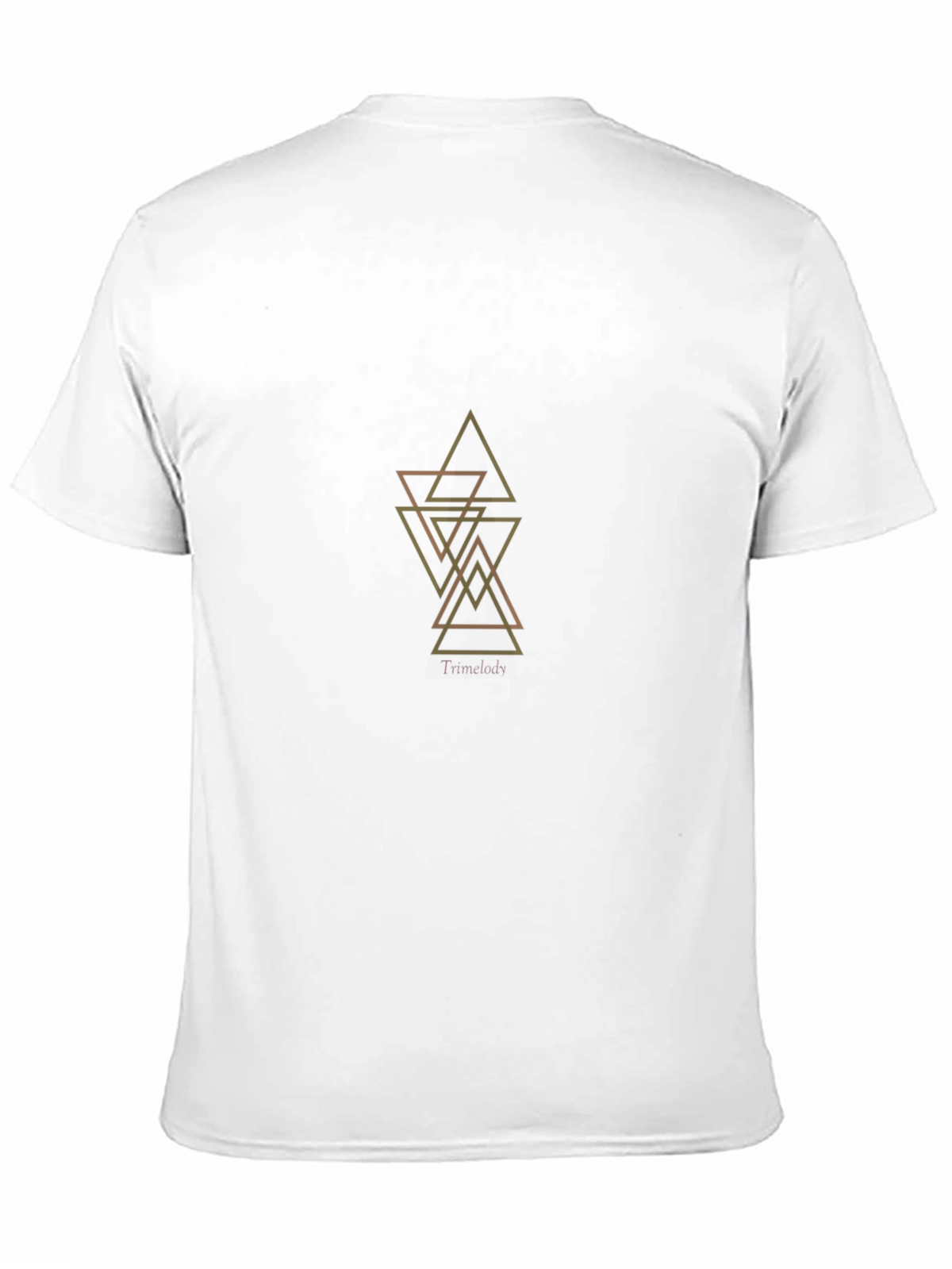 Geometric Triangles Graphic Tee - Black Cotton Blend