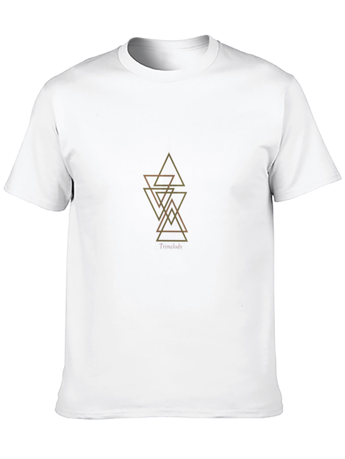 Geometric Triangles Graphic Tee - Black Cotton Blend
