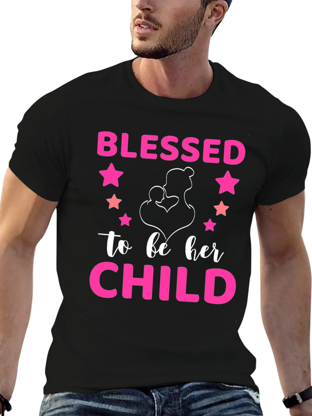 Blessed To Be Her Child Graphic T-Shirt