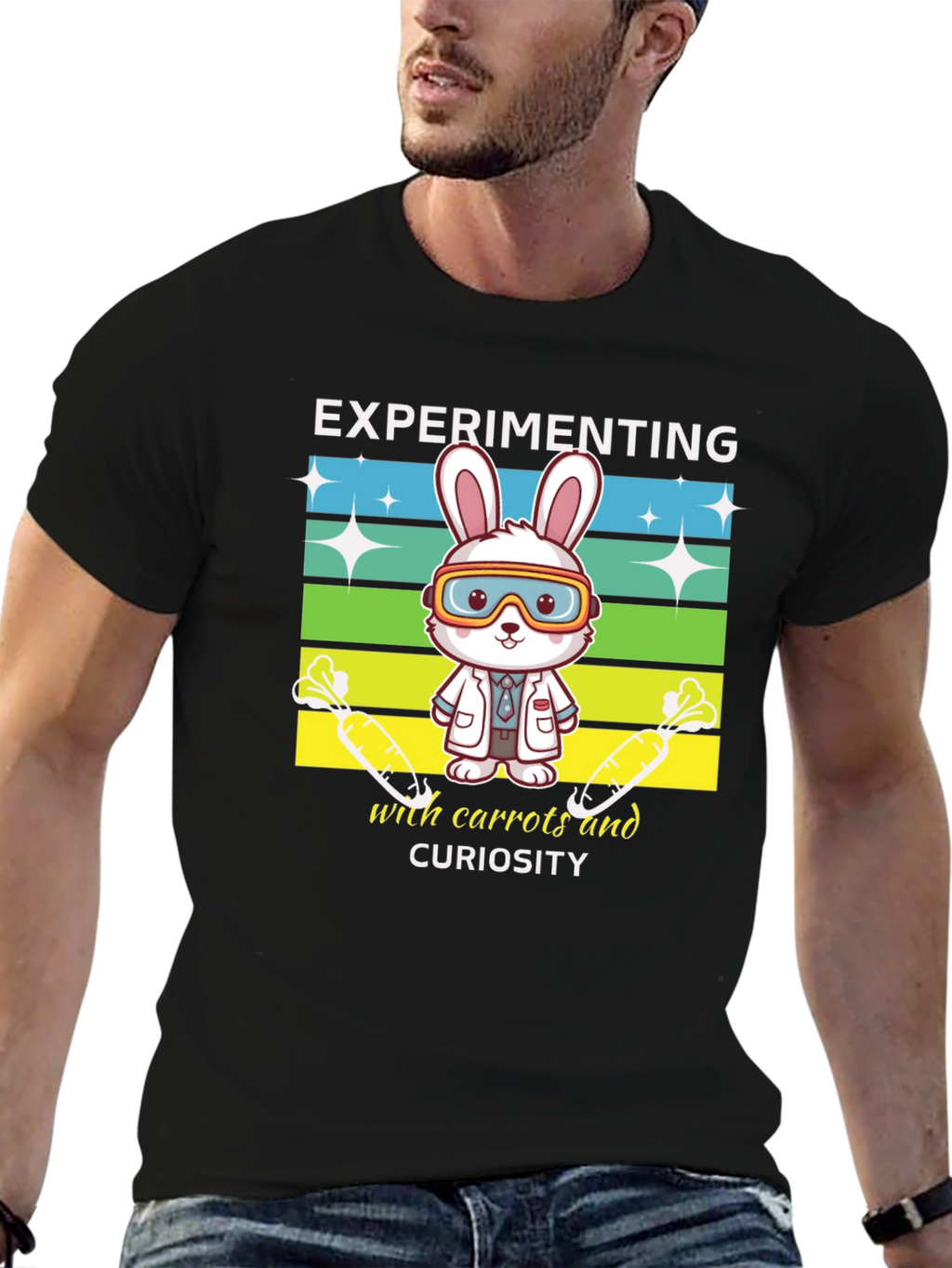 Experimenting Rabbit T-Shirt - Science & Curiosity