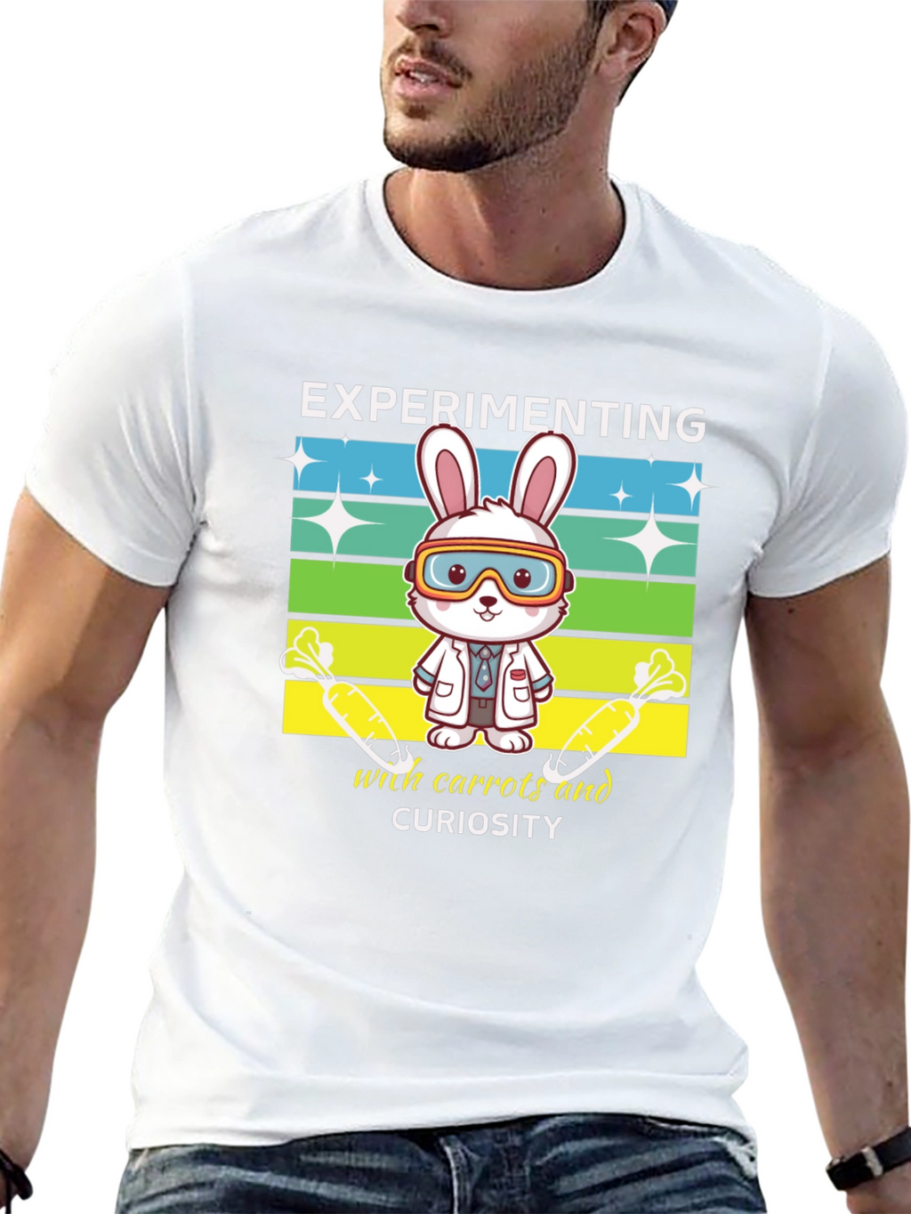 Experimenting Rabbit T-Shirt - Science & Curiosity
