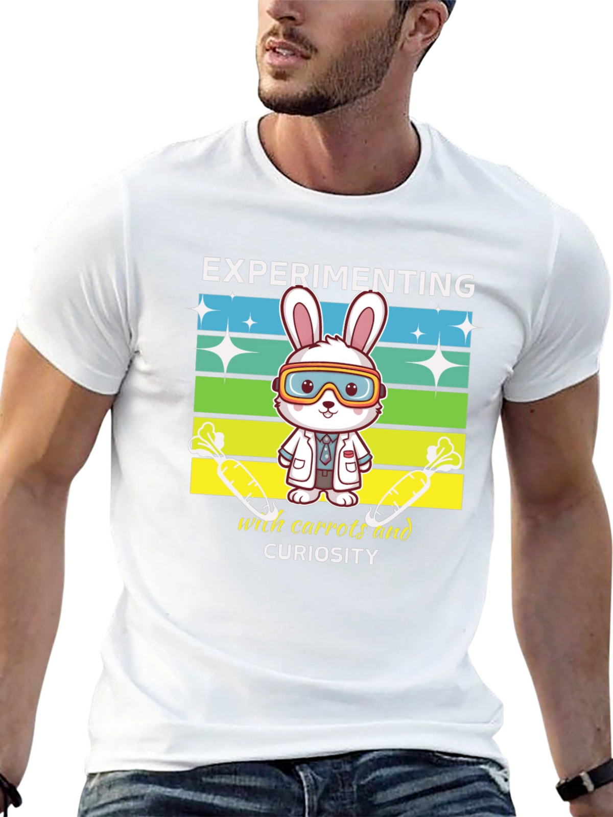 Experimenting Rabbit T-Shirt - Science & Curiosity