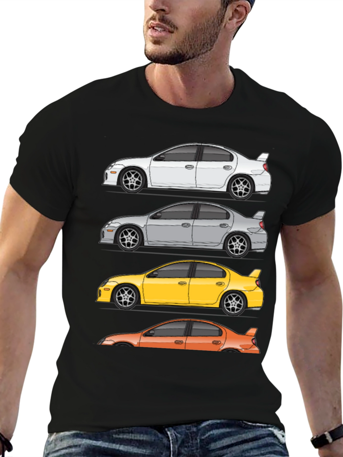 Neon SRT-4 Car T-Shirt - Automotive Enthusiast Tee