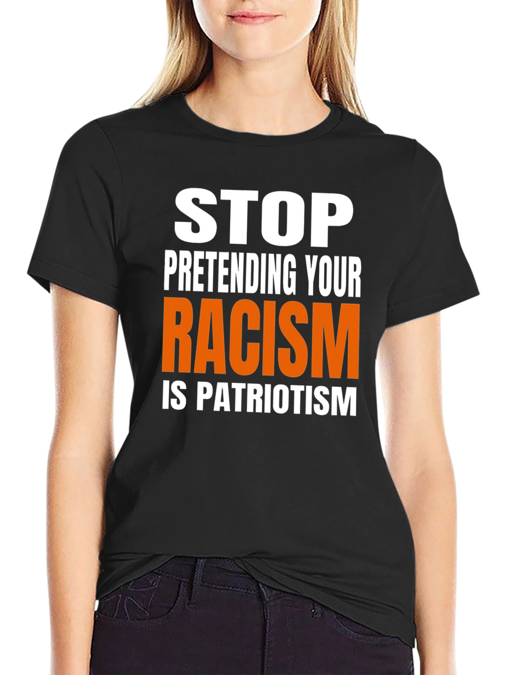 Stop Pretending Racism is Patriotism Graphic Tee