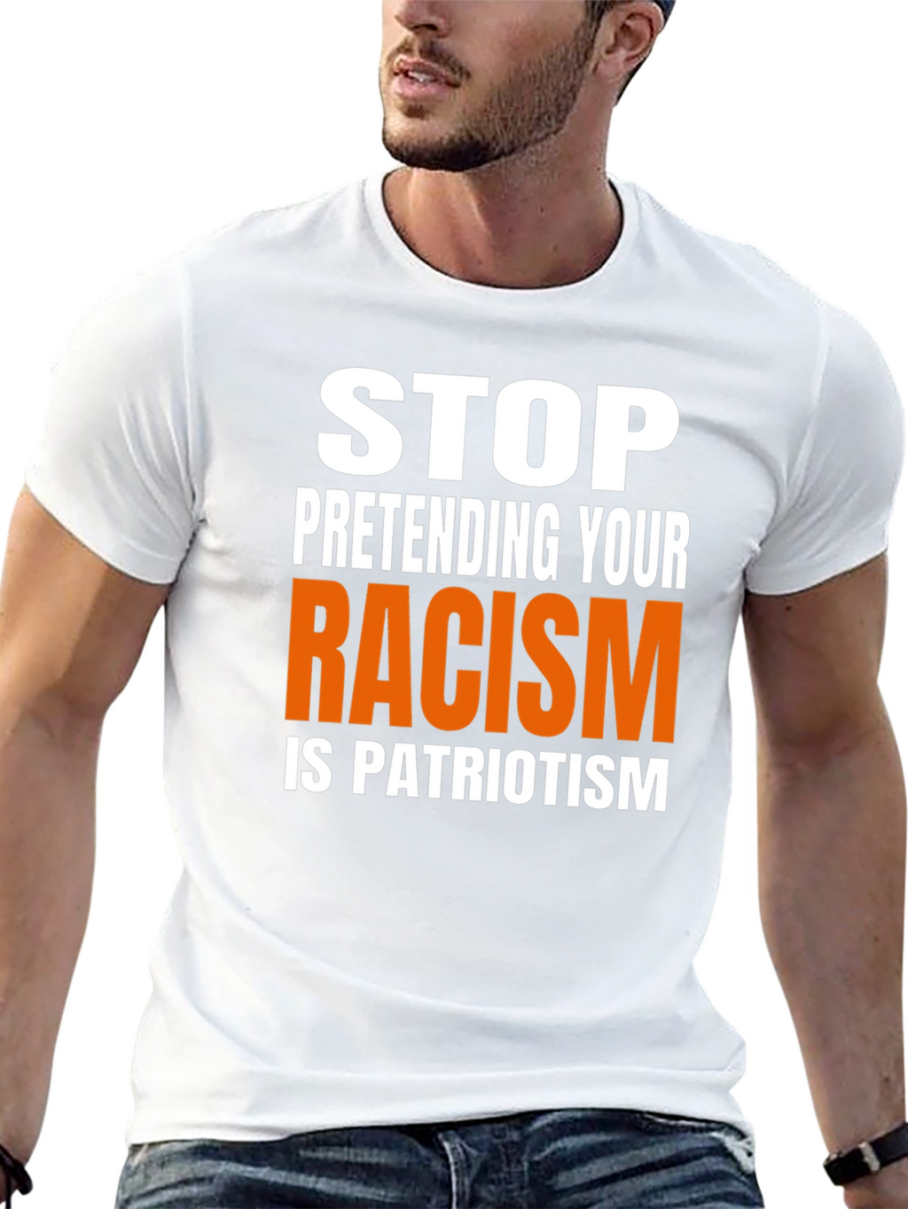 Stop Pretending Racism is Patriotism Graphic Tee