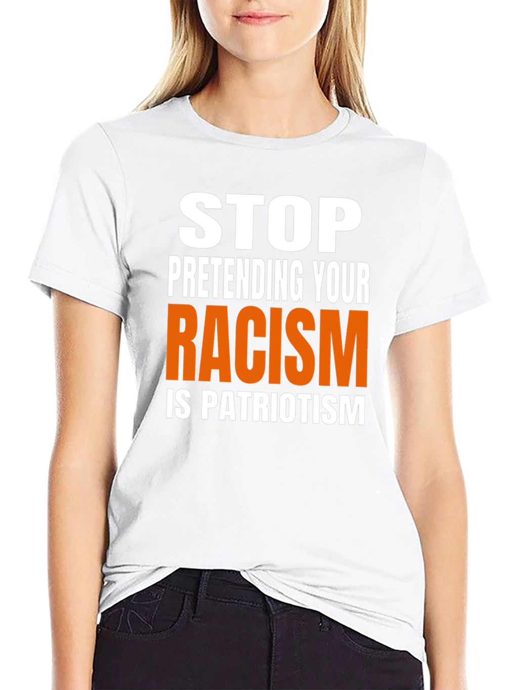 Stop Pretending Racism is Patriotism Graphic Tee