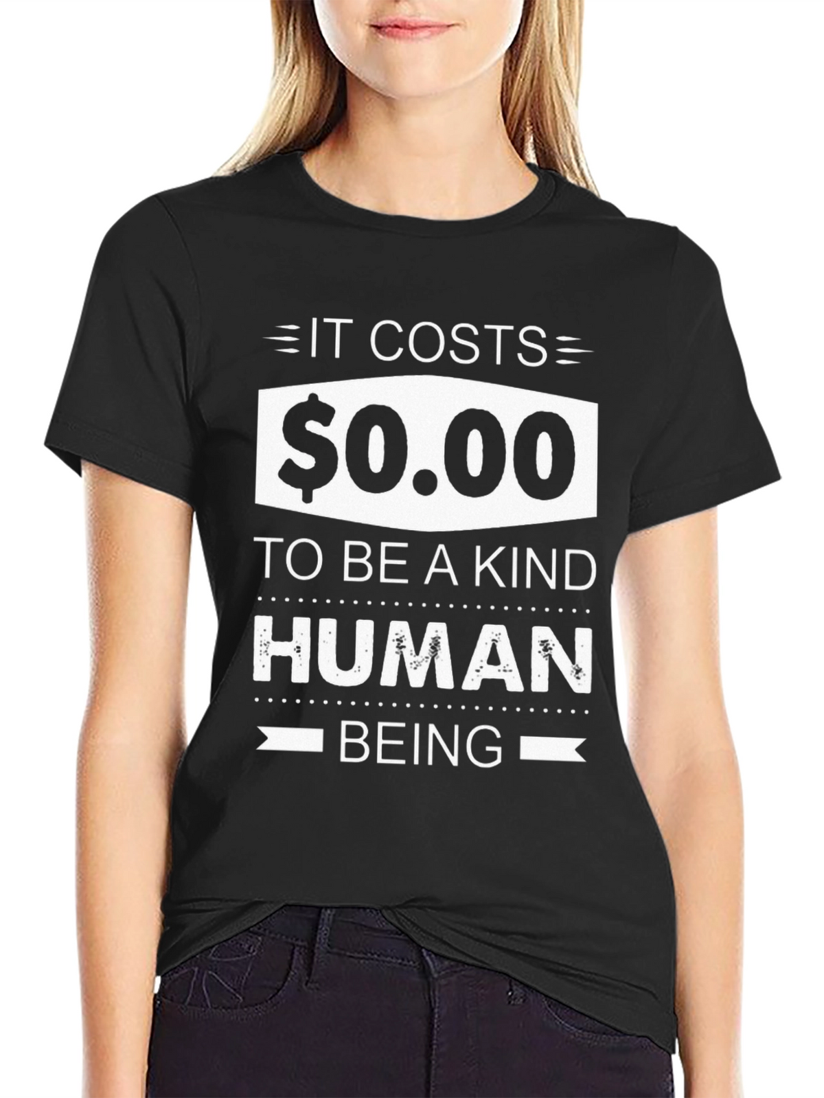 Kind Human Black Graphic Tee