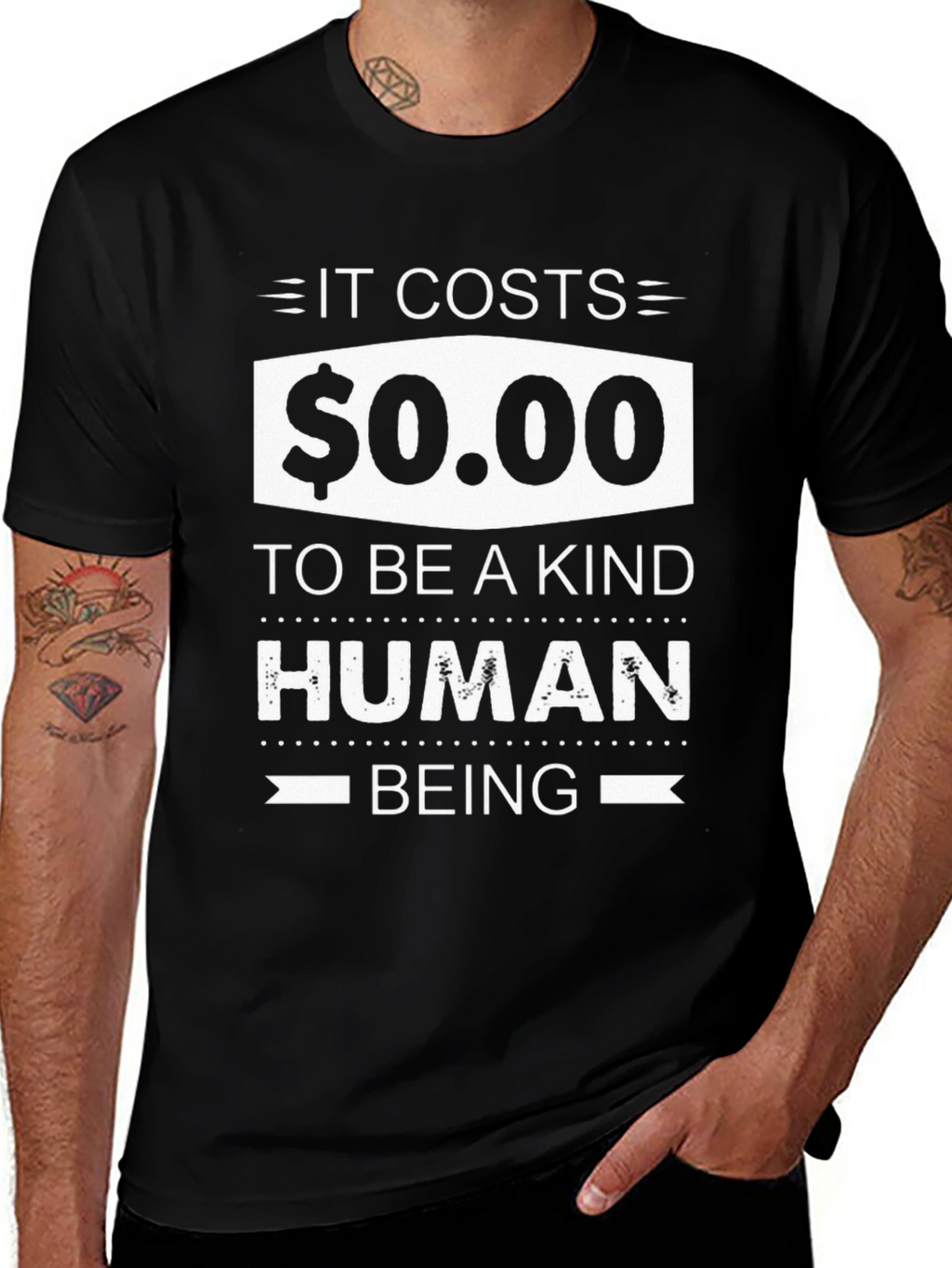 Kind Human Black Graphic Tee