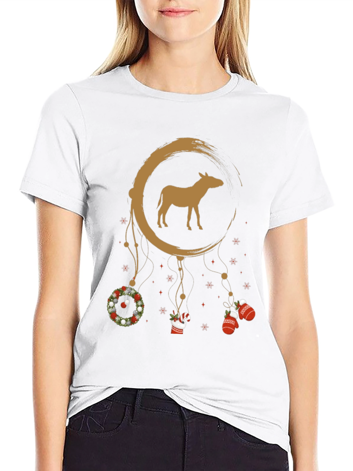 Festive Donkey Dreamcatcher Graphic Tee