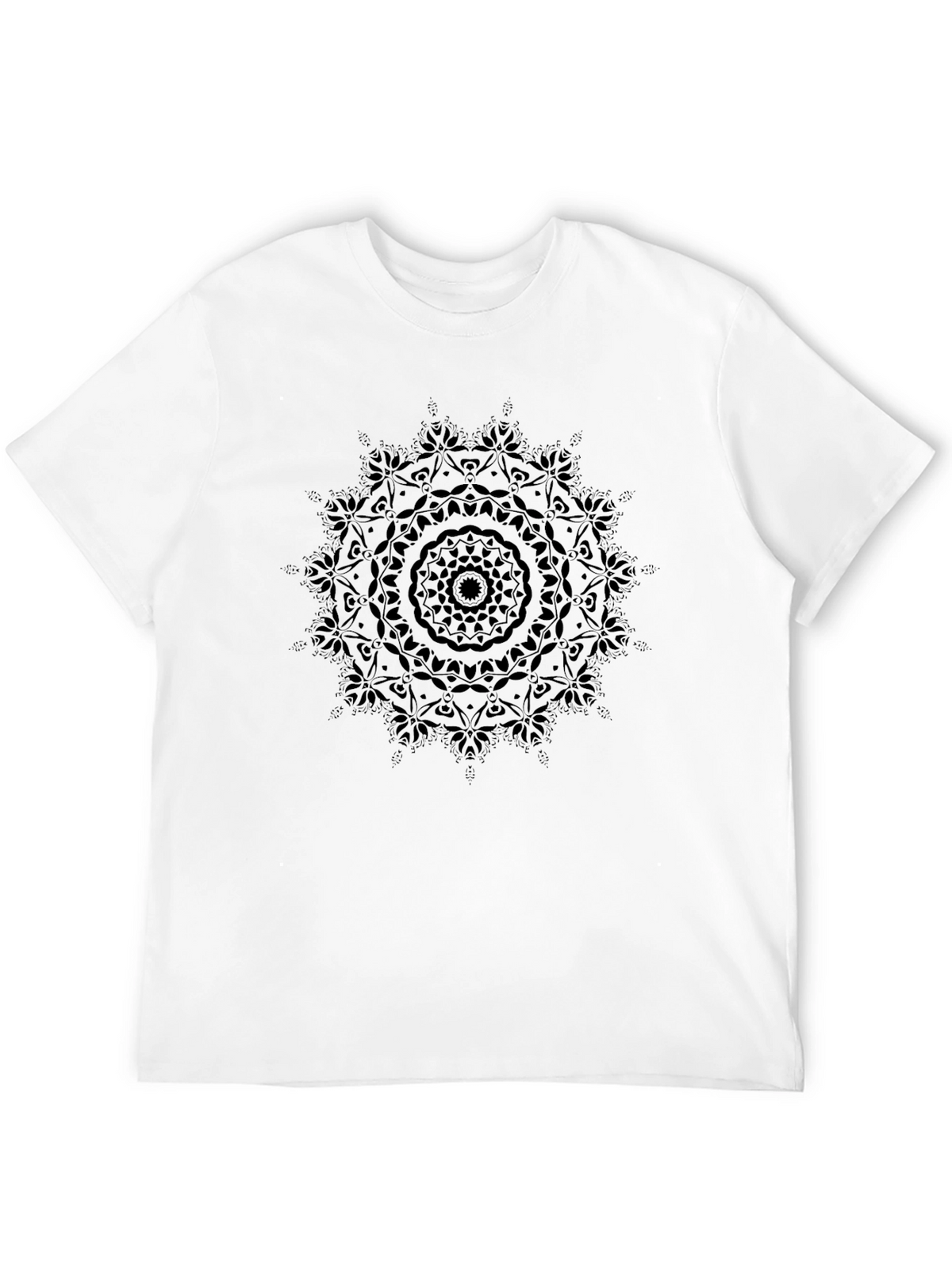 Black Mandala Graphic Tee - Soft Cotton