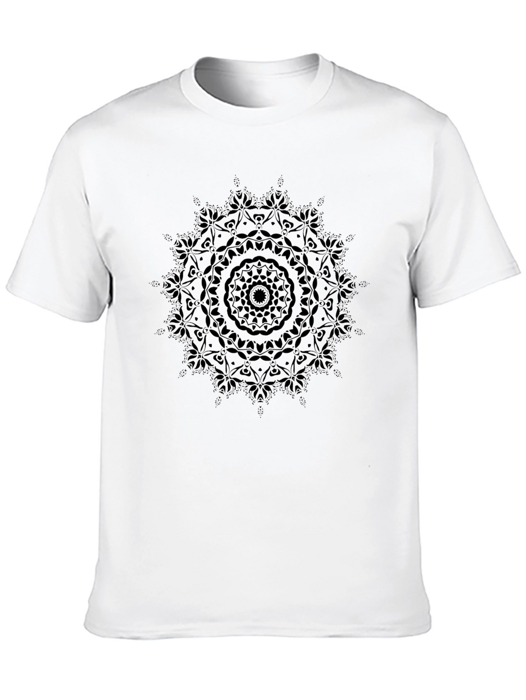 Black Mandala Graphic Tee - Soft Cotton