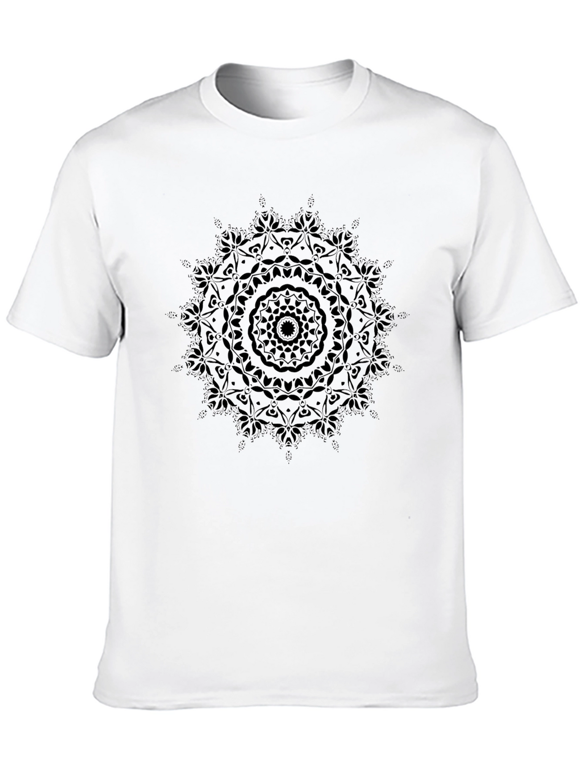 Black Mandala Graphic Tee - Soft Cotton