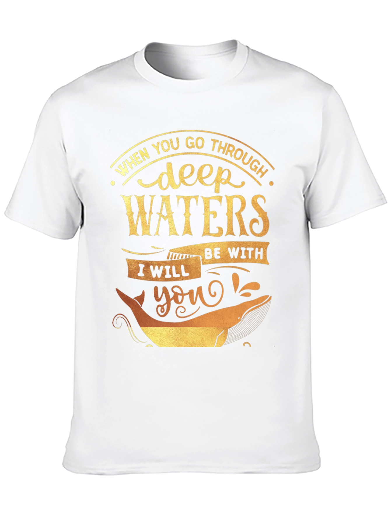 Deep Waters Graphic Tee - Inspirational Whale T-Shirt
