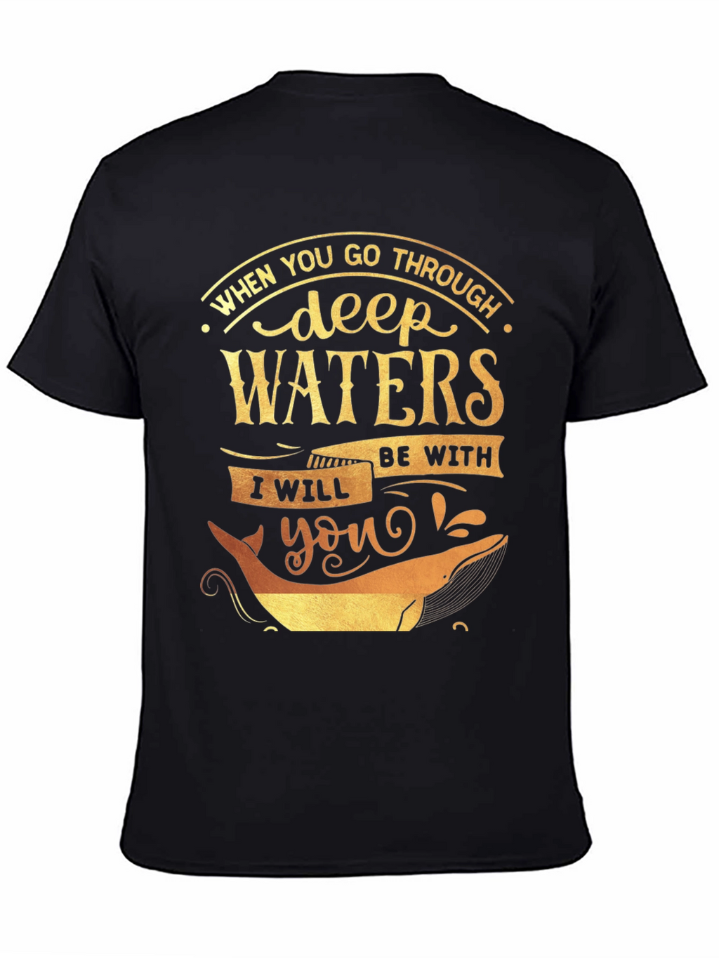 Deep Waters Graphic Tee - Inspirational Whale T-Shirt