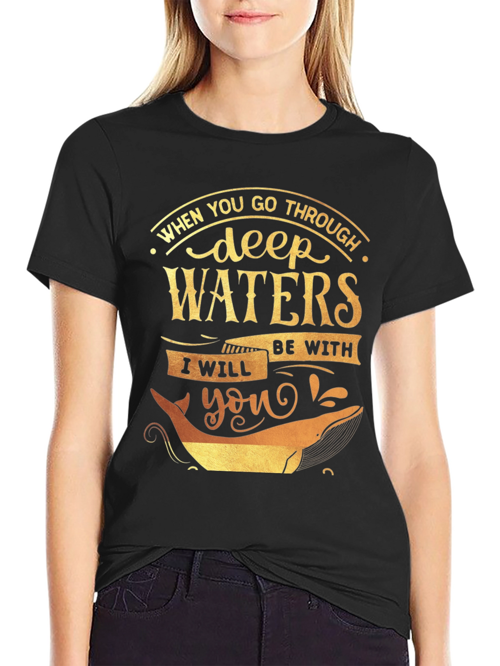 Deep Waters Graphic Tee - Inspirational Whale T-Shirt