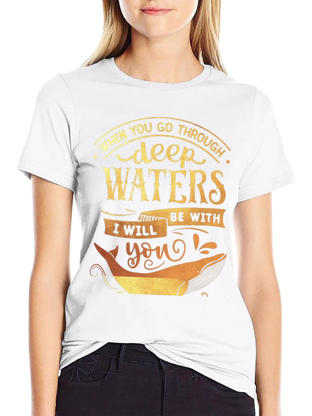 Deep Waters Graphic Tee - Inspirational Whale T-Shirt
