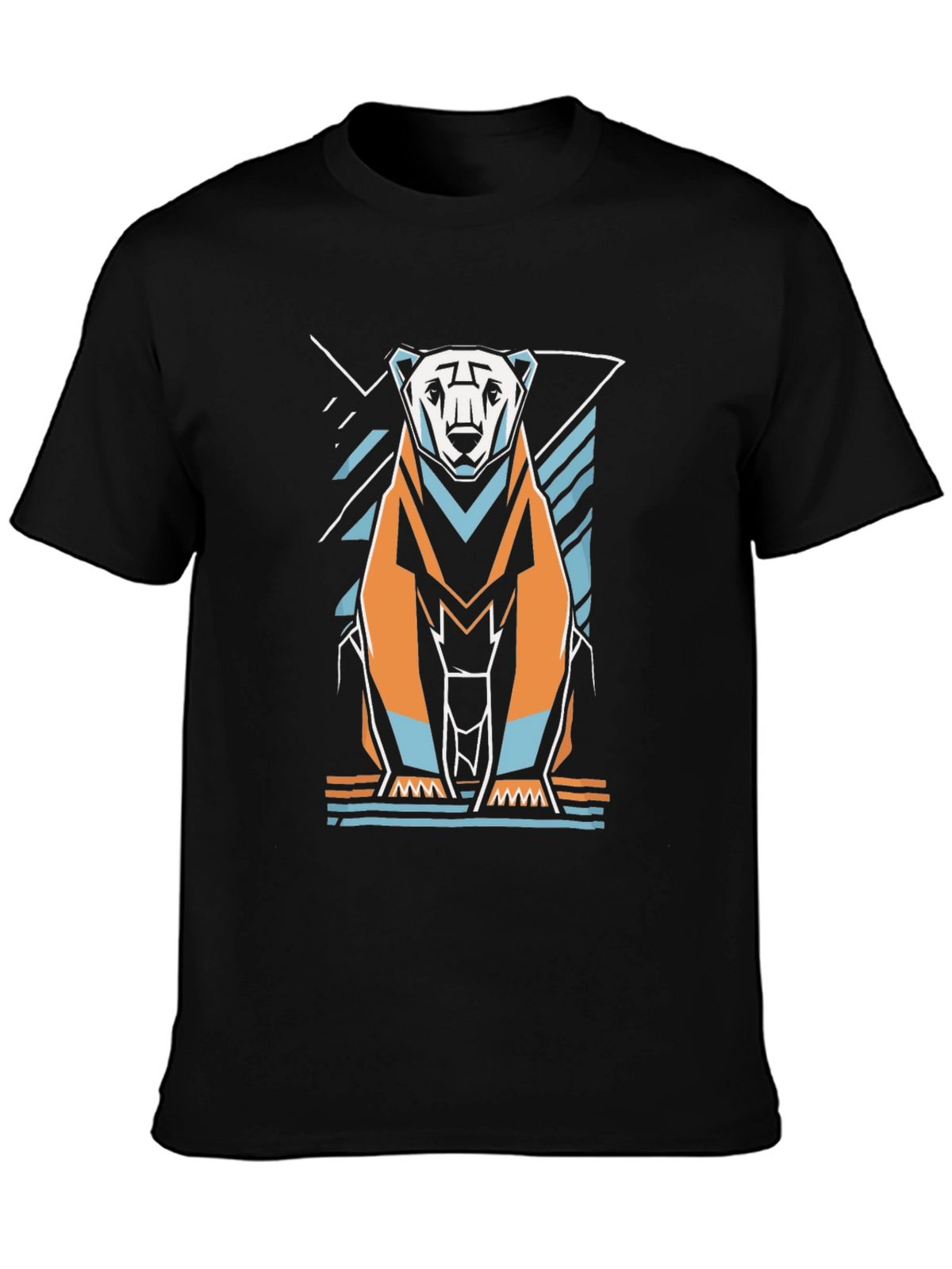 Geometric Polar Bear Graphic Tee