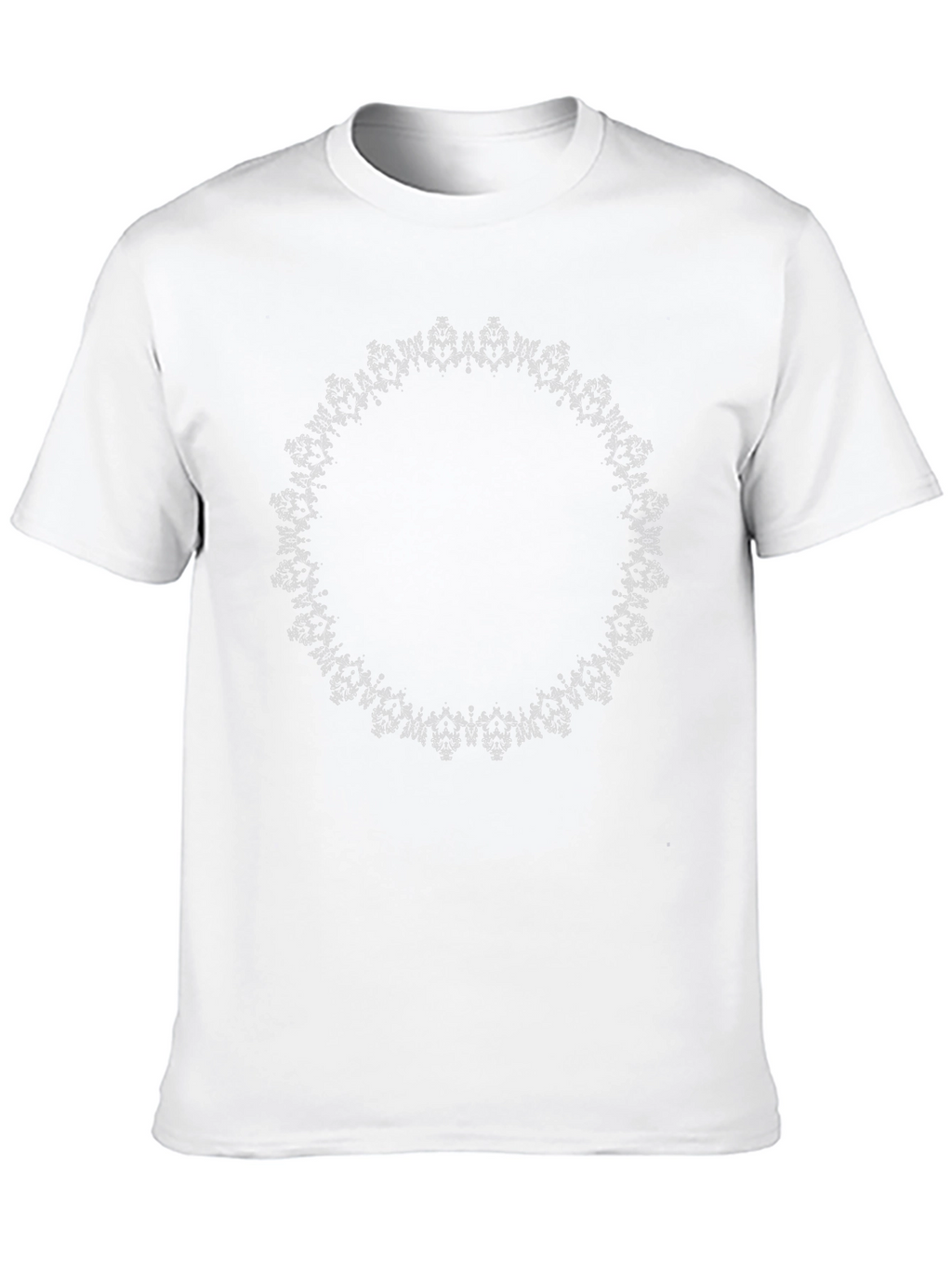 Mens Black T-Shirt with Ornamental Circle Design