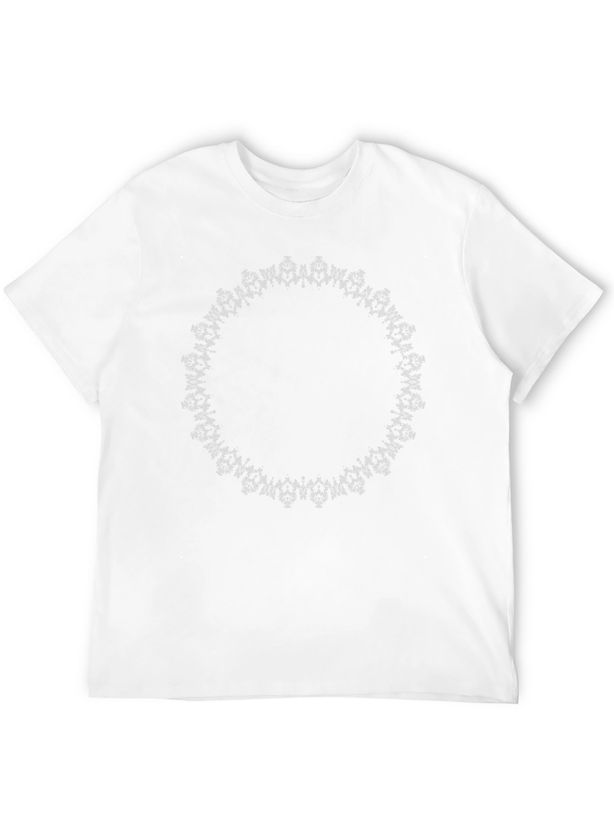 Mens Black T-Shirt with Ornamental Circle Design