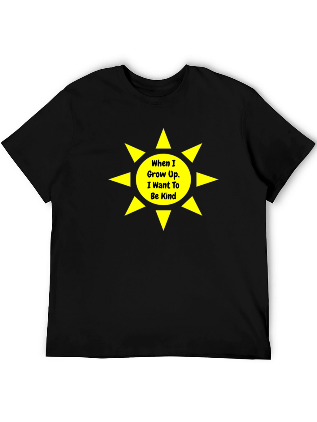 Be Kind T-Shirt - Black Crew Neck Graphic Tee