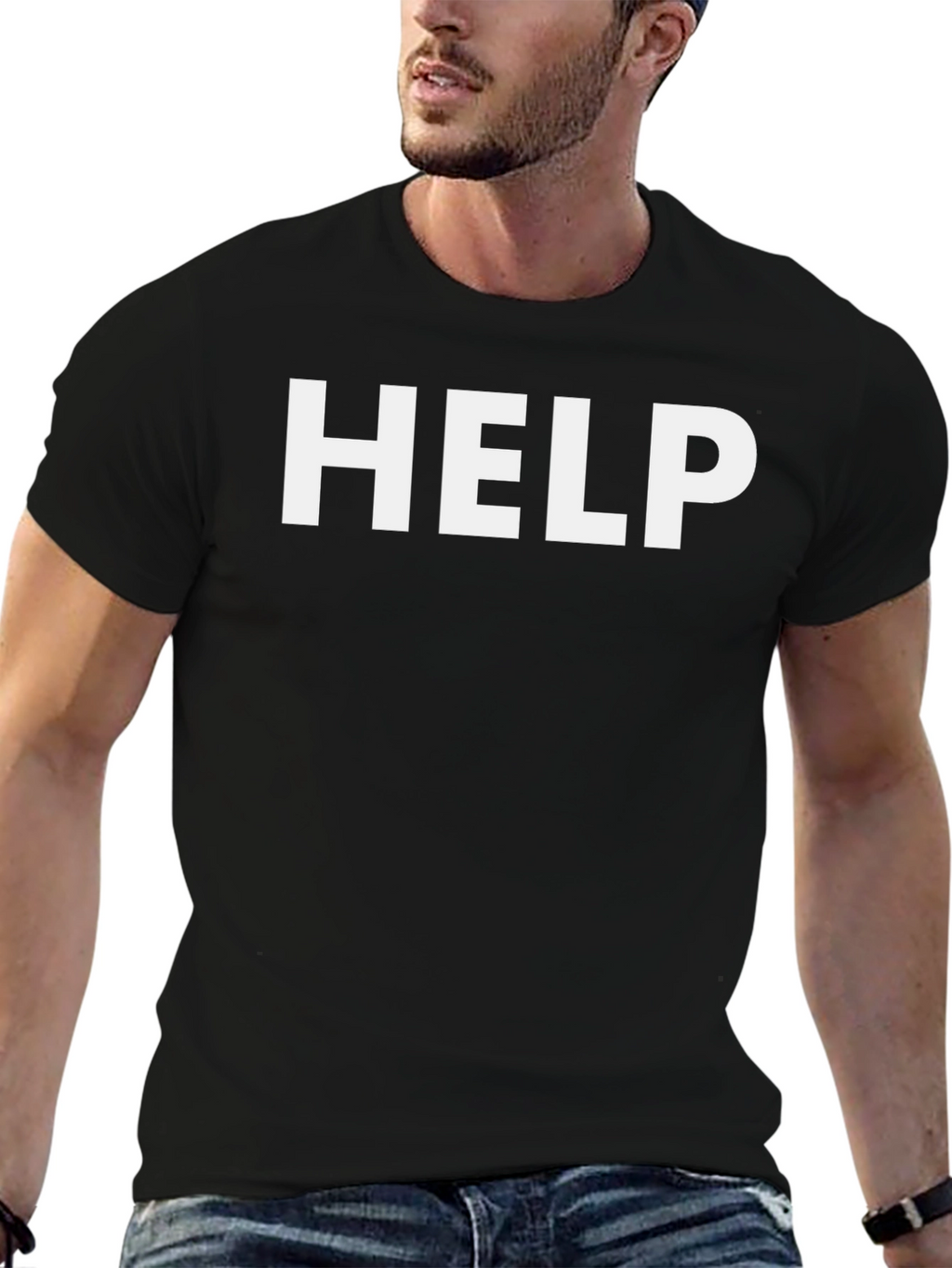 HELP Graphic Tee - Bold Statement T-Shirt