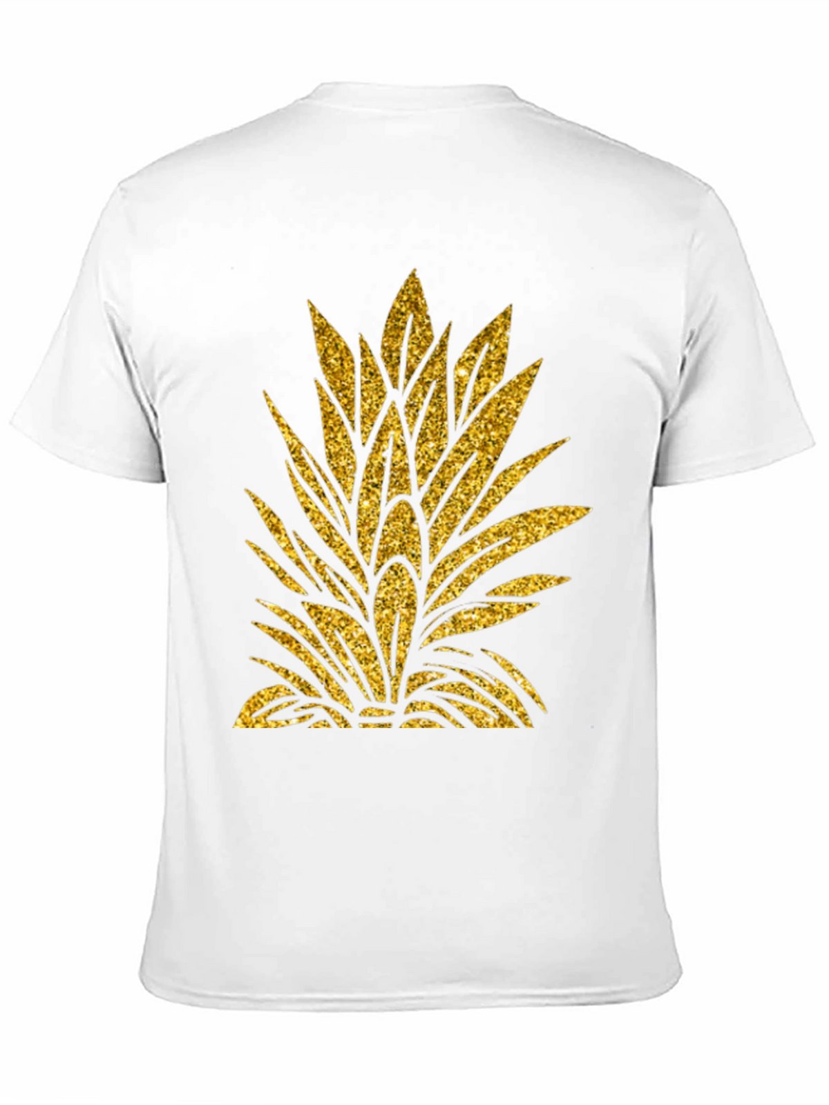 Gold Pineapple Leaf Graphic T-Shirt