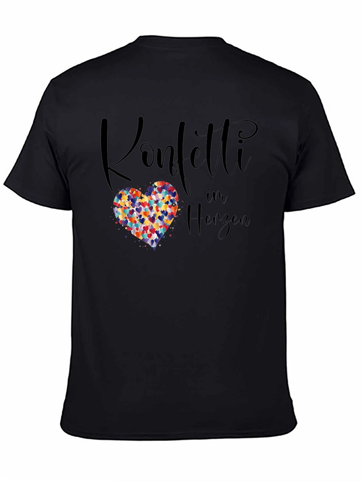 Confetti Heart Graphic Tee - Unisex Cotton T-Shirt