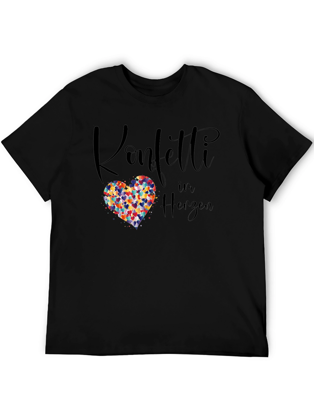 Confetti Heart Graphic Tee - Unisex Cotton T-Shirt