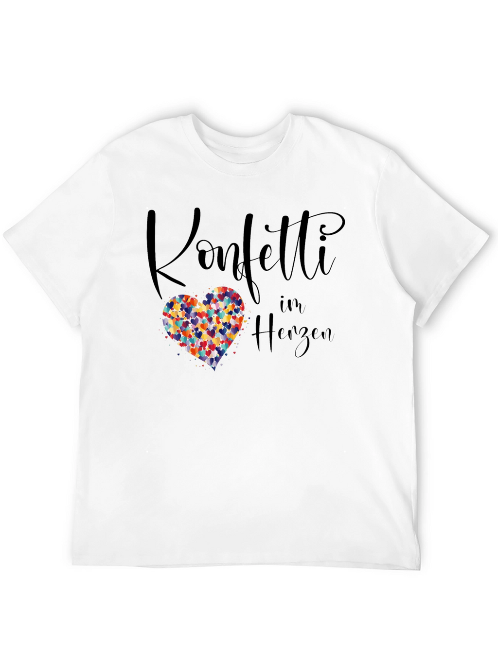 Confetti Heart Graphic Tee - Unisex Cotton T-Shirt