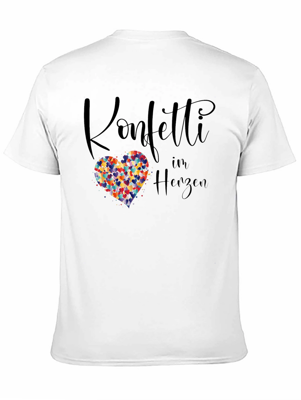 Confetti Heart Graphic Tee - Unisex Cotton T-Shirt