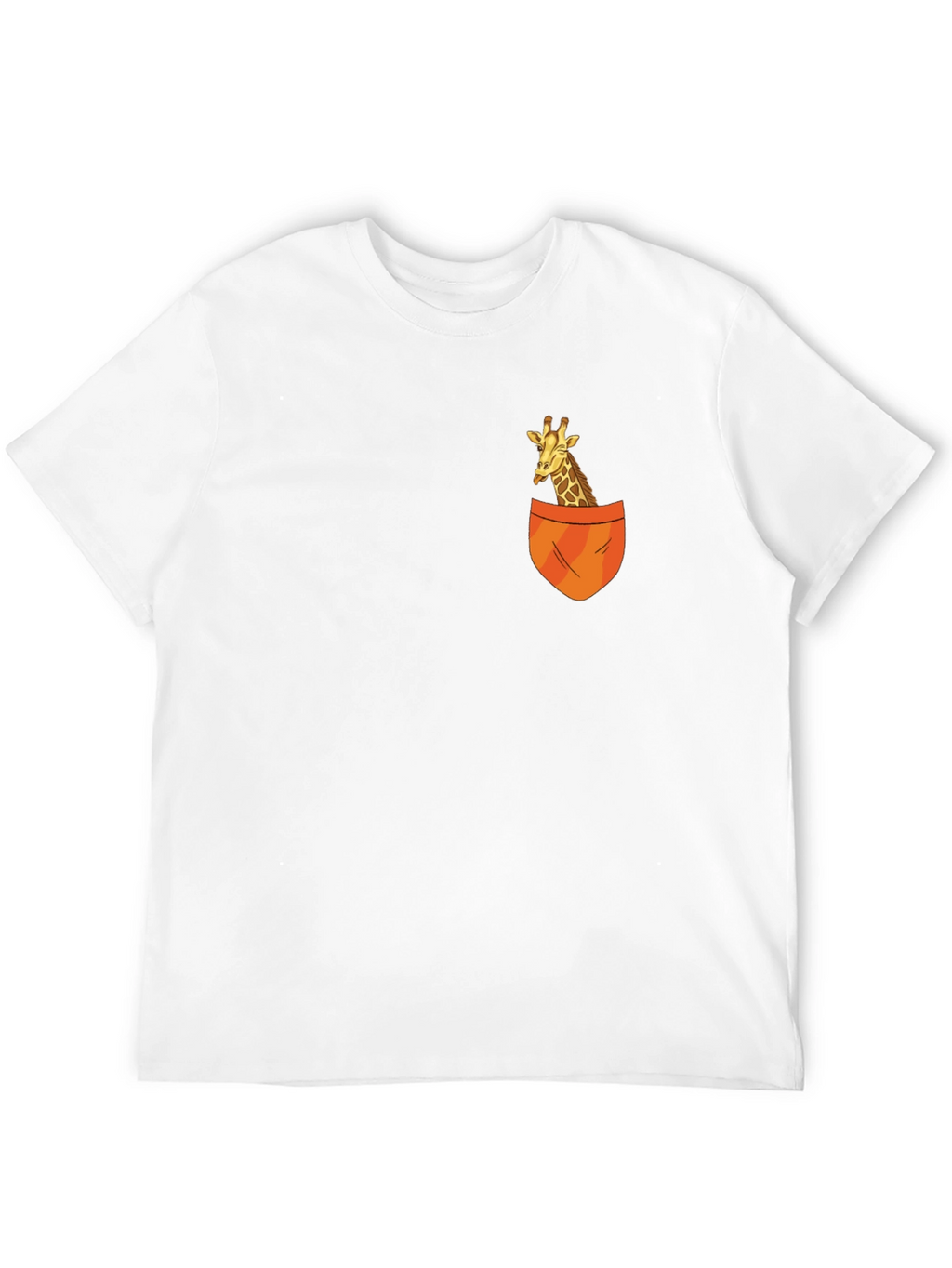 Giraffe Pocket T-Shirt - Novelty Animal Tee