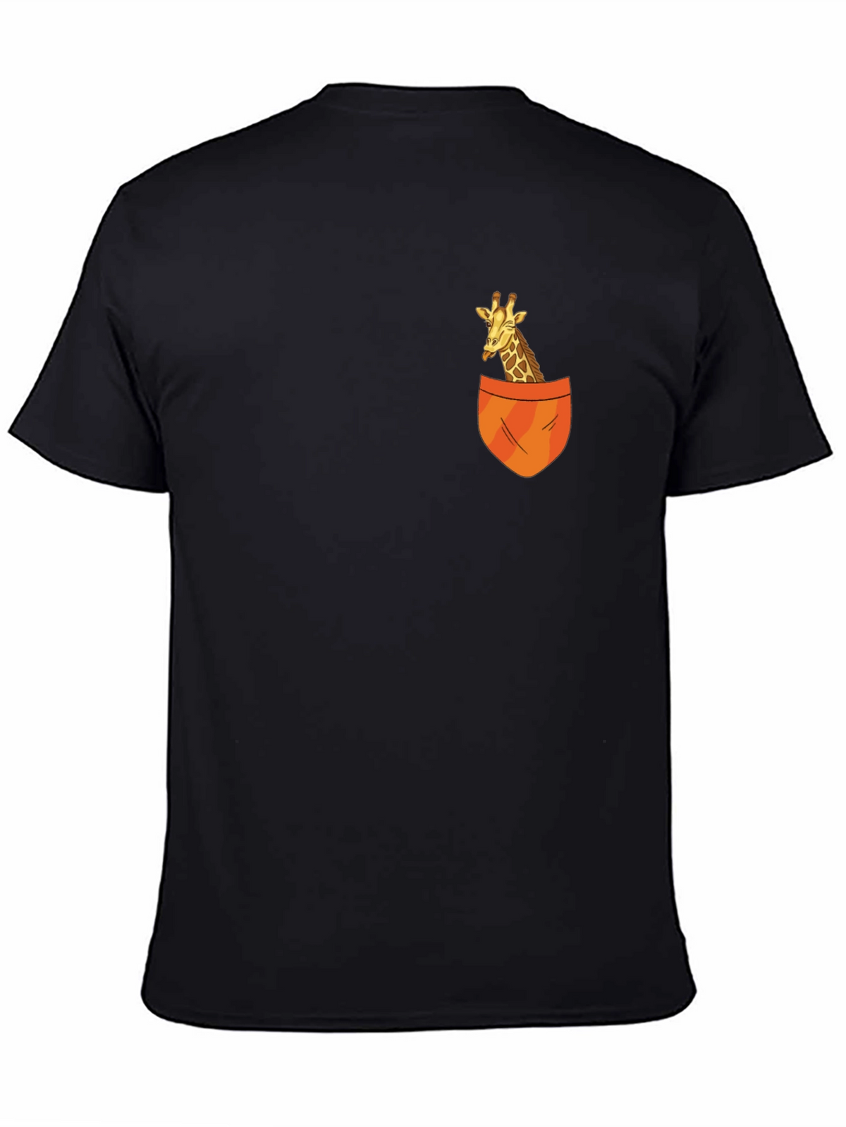 Giraffe Pocket T-Shirt - Novelty Animal Tee