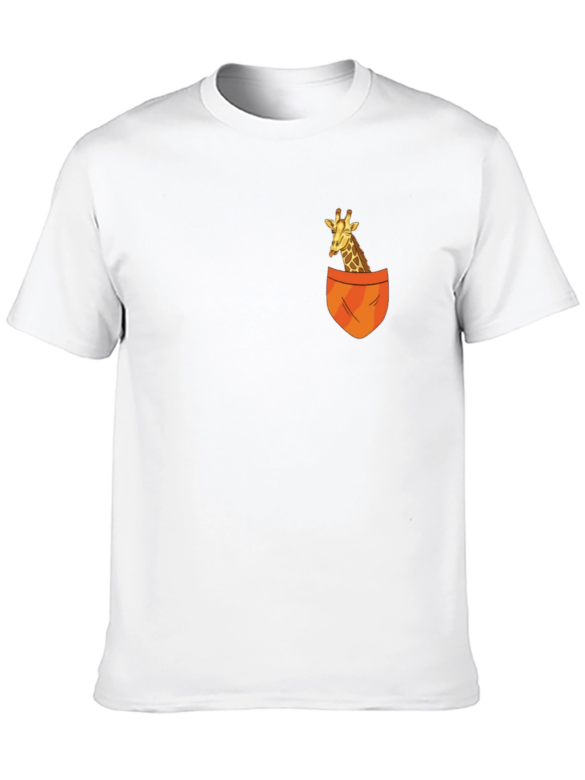 Giraffe Pocket T-Shirt - Novelty Animal Tee