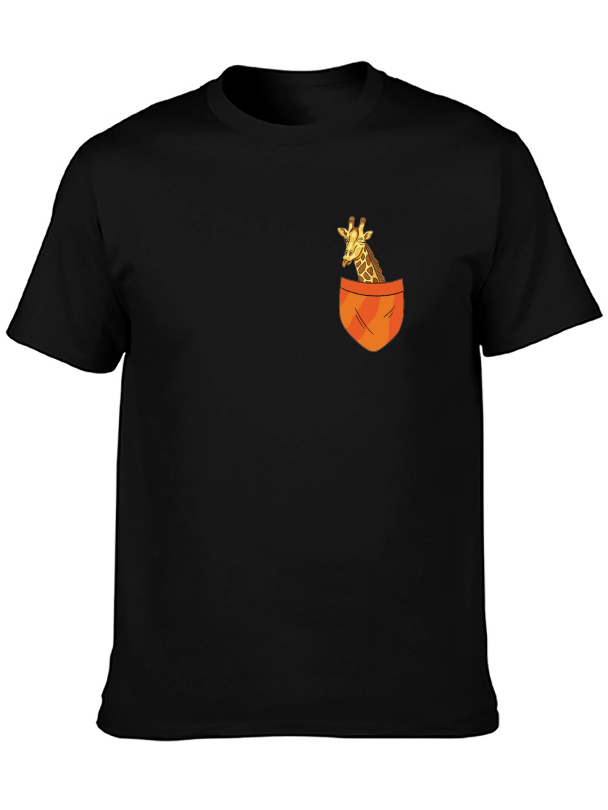 Giraffe Pocket T-Shirt - Novelty Animal Tee