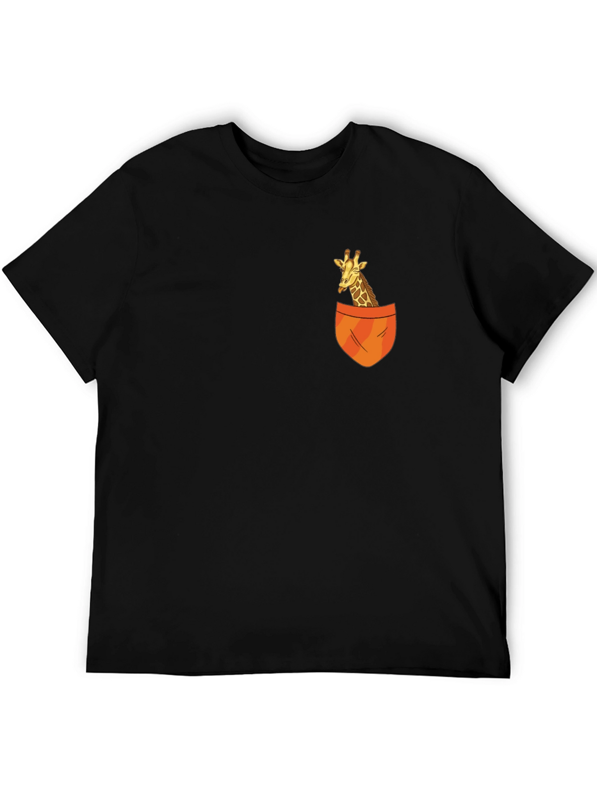 Giraffe Pocket T-Shirt - Novelty Animal Tee
