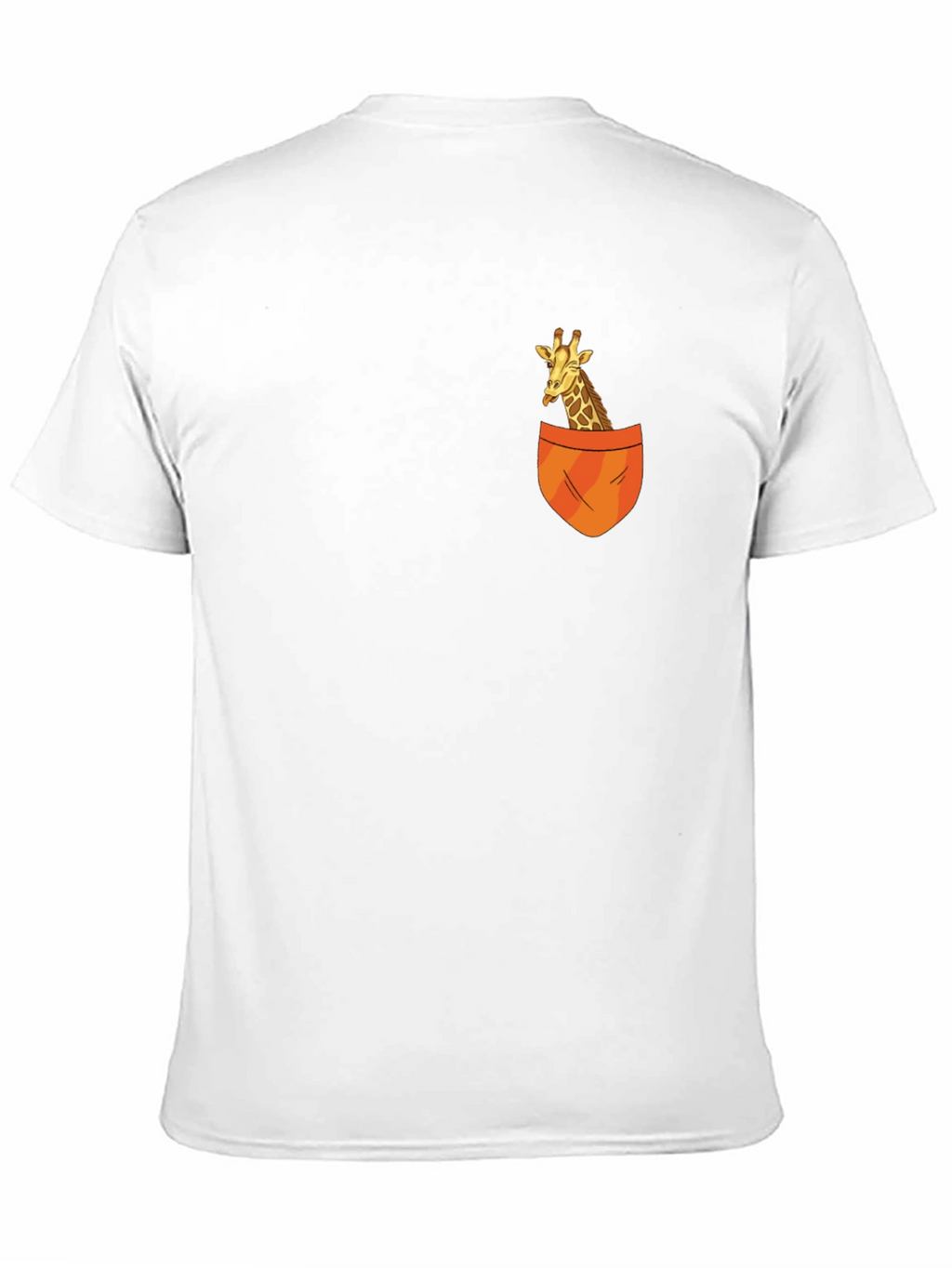 Giraffe Pocket T-Shirt - Novelty Animal Tee