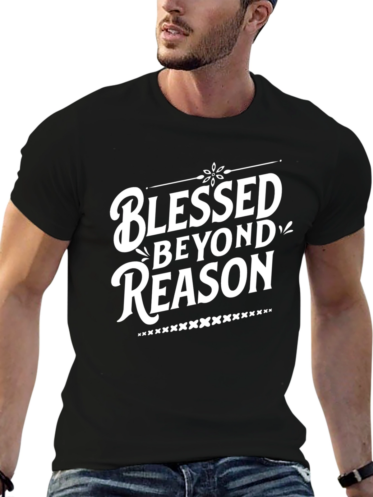 Blessed Beyond Reason Graphic Tee - Black