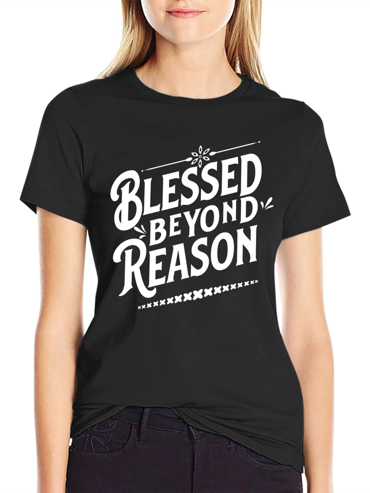 Blessed Beyond Reason Graphic Tee - Black