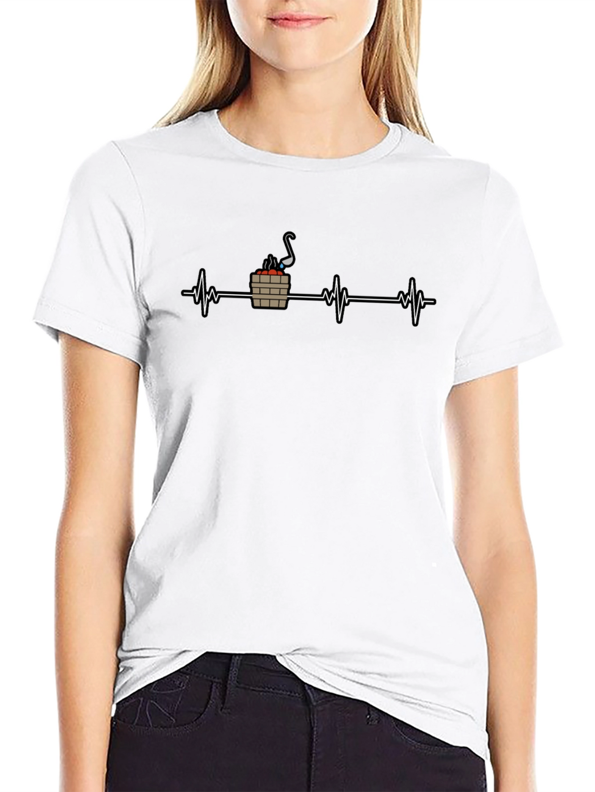 Sauna Heartbeat T-Shirt - Relax & Recharge