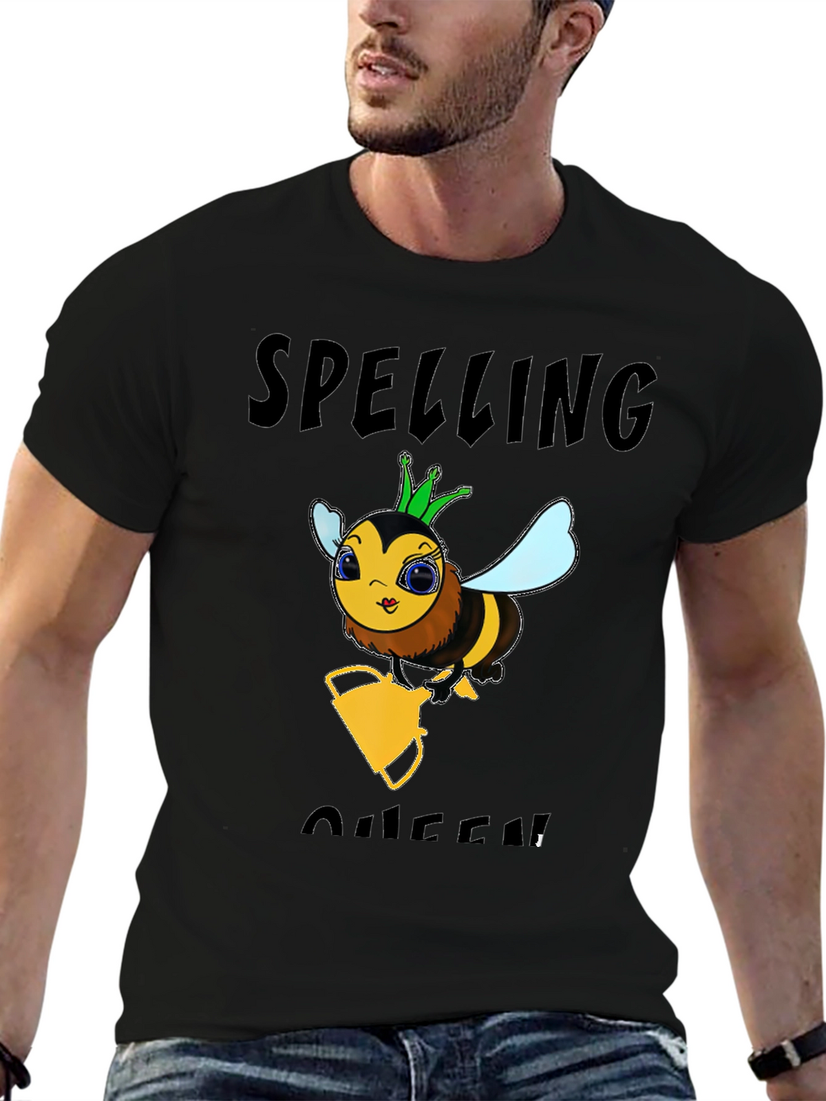 Spelling Bee Queen Black T-Shirt