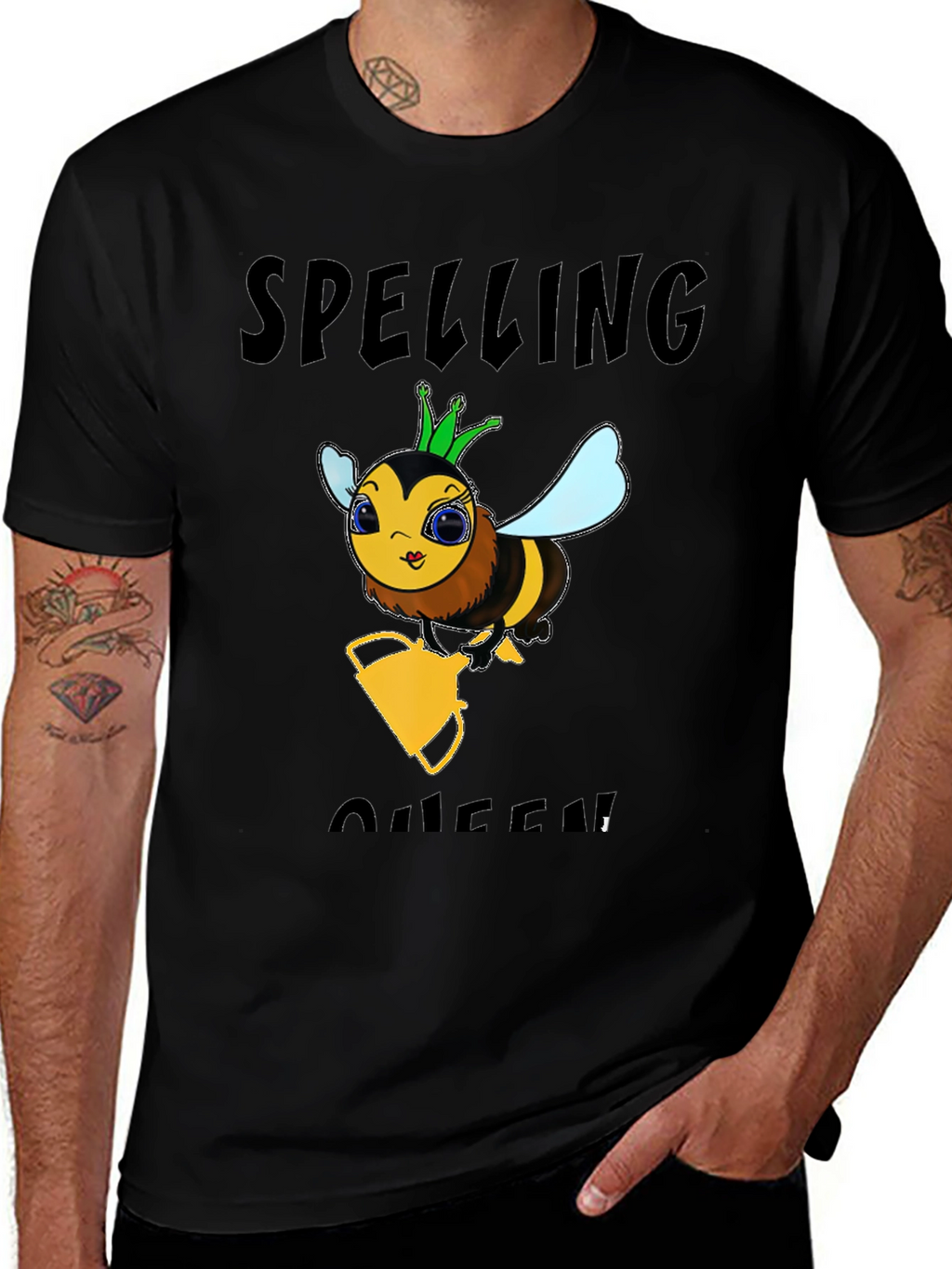 Spelling Bee Queen Black T-Shirt