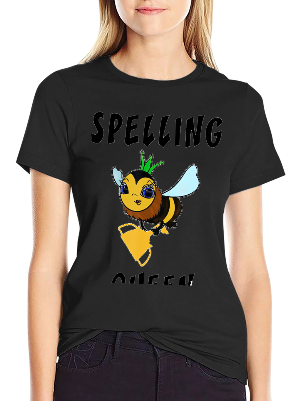 Spelling Bee Queen Black T-Shirt