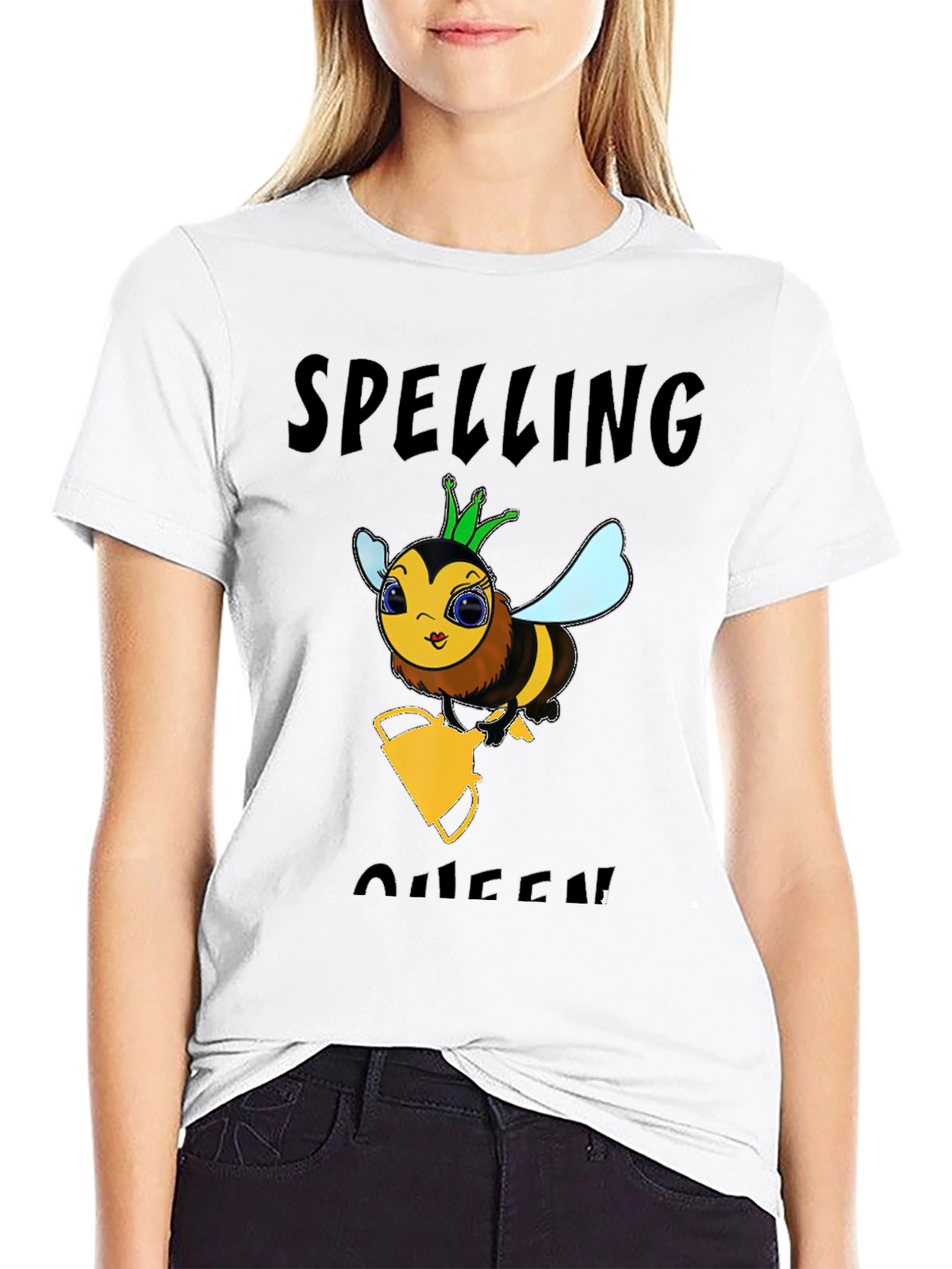 Spelling Bee Queen Black T-Shirt