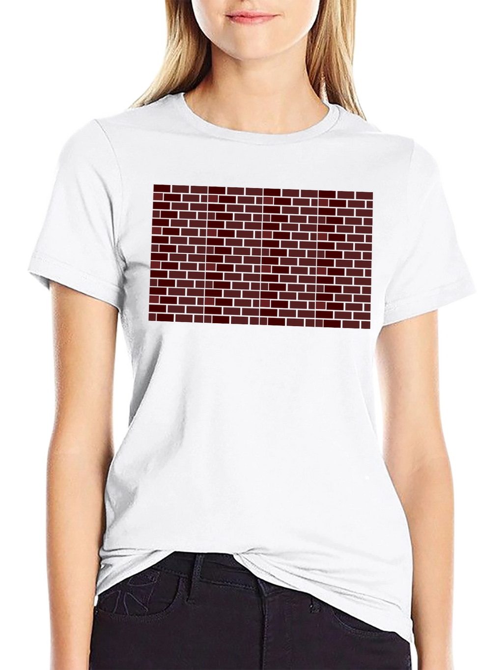 Brick Wall Graphic Print T-Shirt