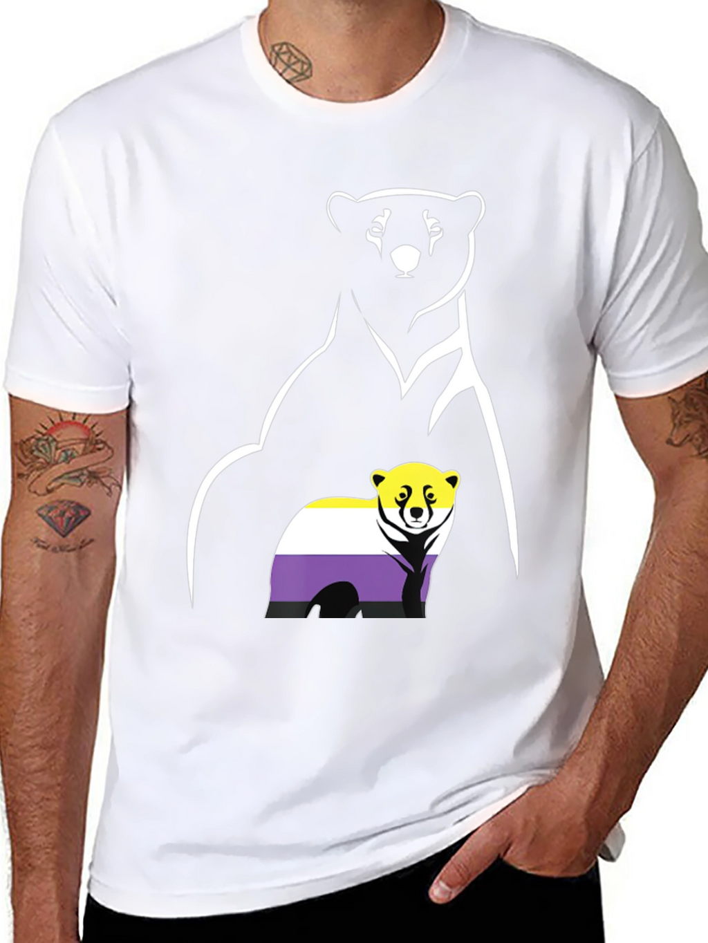 Nonbinary Pride Bear T-Shirt