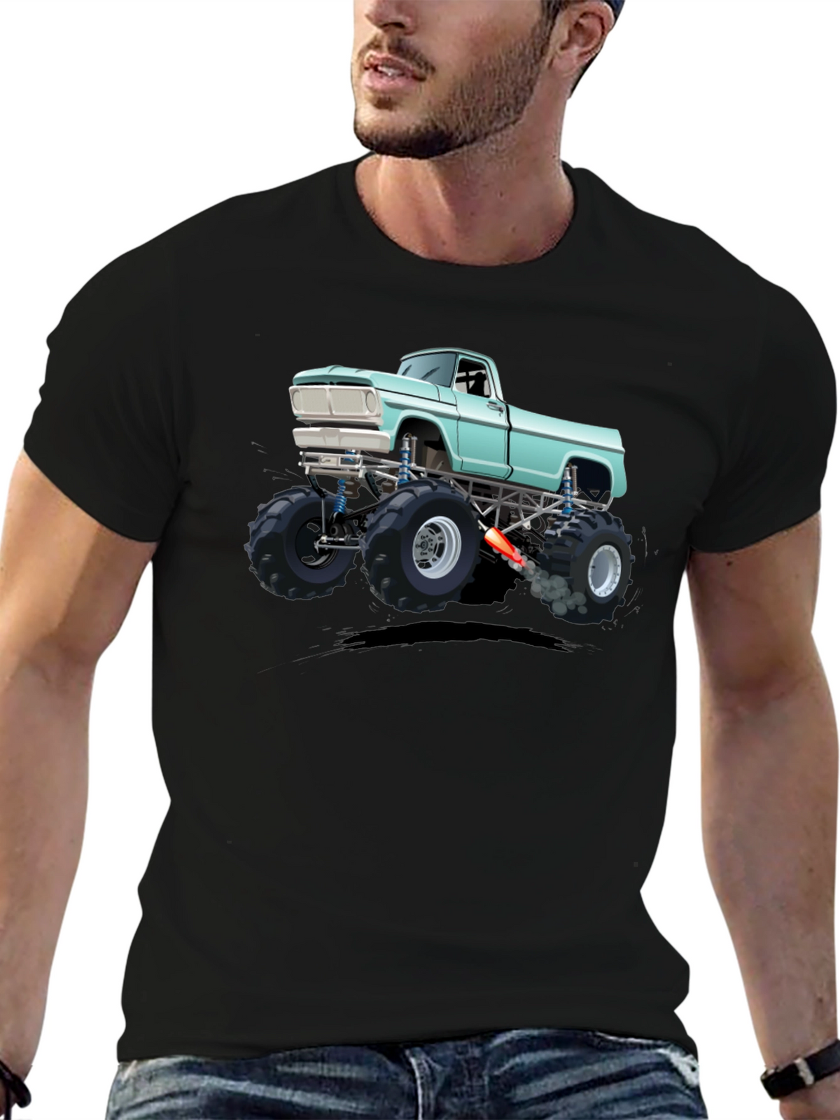 Monster Truck Graphic Tee - Black