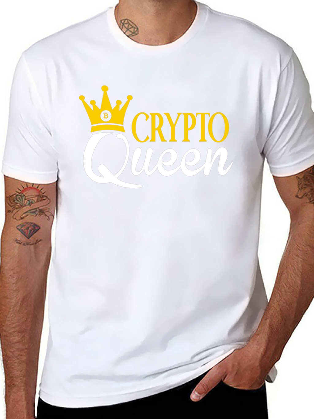 Crypto Queen Graphic Tee - Bitcoin Enthusiast