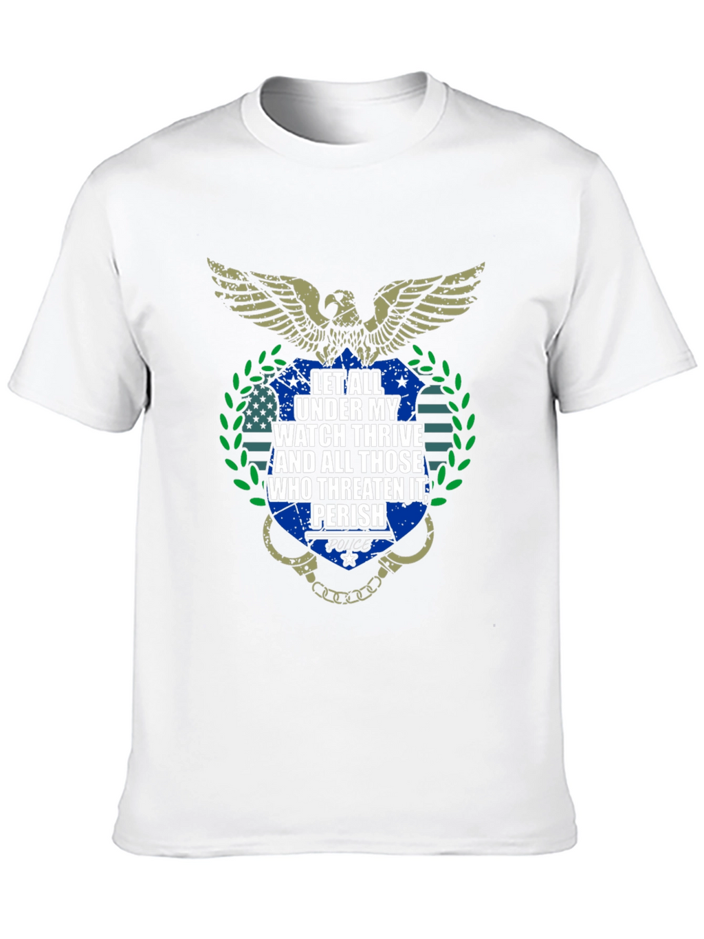 Police Thrive and Perish Graphic T-Shirt